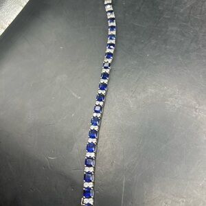 Elegant Blue and Silver Bracelet